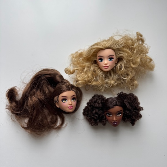 LUV Dolls Fashion Doll Dolls Head Heads Lot Set Of 3 - Picture 1 of 3